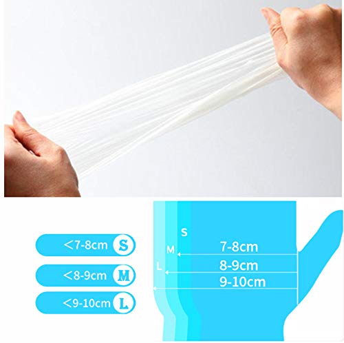 100PCS/Box Powder-Free Protective Gloves Disposable Thickened PVC Gloves Transparent Food for Cosmetologist Safety Glove Box Packaging (L) - Thumbnail 4