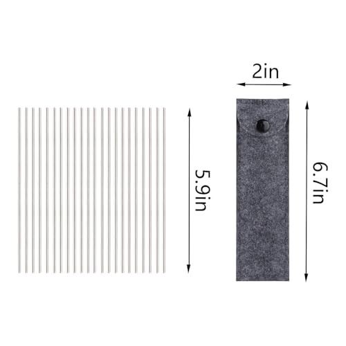 Image of Stainless Steel Needle for Blocking Boards for Crochet Projects, Bag 20pcs kit for Crochet Blocking Board, Suitable for Granny Square Blocking Board. 5.9 inches Long and 3mm in Diameter