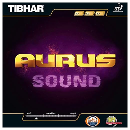 Tibhar Aurus Sound Table Tennis and Ping Pong Rubber - Red (2.1)