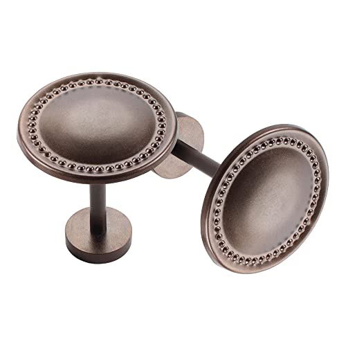 Deco Window 2 Pcs Curtain Holdback For Curtains Wall Mounted Metal Drapery Spin Medallion Hook For Door Window Treatment Sheer And Blackout Panels (Brown Oil Rubbed) #TOP3
