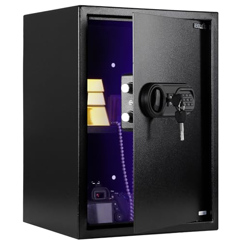 Image of IBELL SL-50S 54.25L Locker Box For Money & Jewellery,Electronic Safe Locker for Home & Office - Digital Lock with Password and Emergency Key, 500Hx350Wx310D mm,15.37kg, 1 Year Warranty (Net-43.1L)