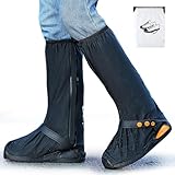 YOKNETIG Cubrezapatos Impermeables,cubrezapatos Gruesos para Botas de Lluvia,Reutilizables y Plegables,con Tira Reflectante...