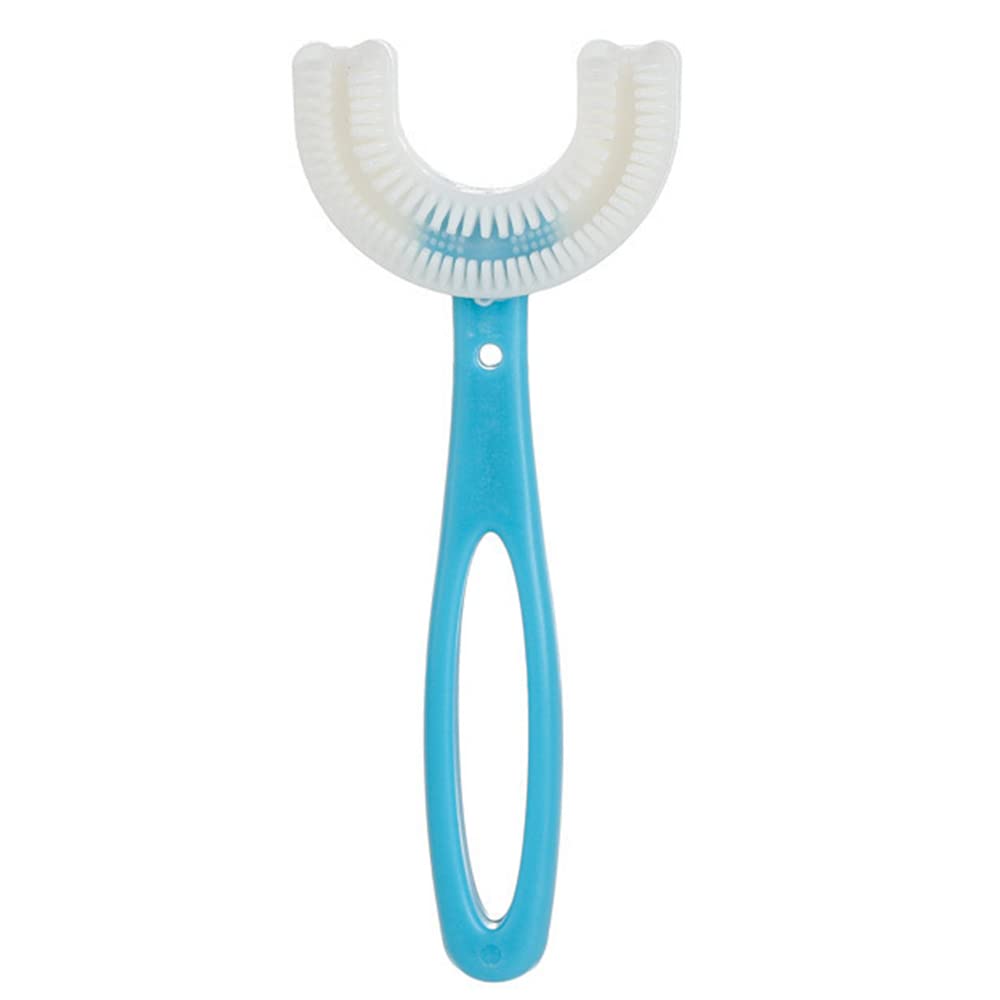 Adbeni U Shaped Silicone Brush Head Whitening Toothbrush for Kids, Infant & Children Assorted Color-picture-10