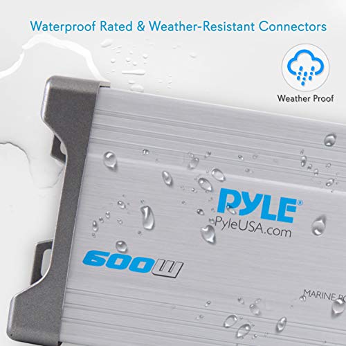 image for Pyle 2-Channel Marine Amplifier Receiver - Waterproof and Weatherproof