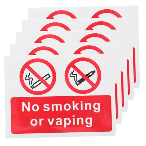 Cabilock 5 Pegatinas Para Señal De No Fumar Señal De No Fumar Ni Día De No Fumar Señal De No Fumar Ni Suministros Para Propietarios Señal De No Fumar En La Oficina