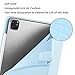 SIWENGDE Case for iPad Pro 11 Inch 4th/3rd/2nd Generation 2022/2021/2020 with Pencil Holder [Support iPad 2nd Pencil Charging] Slim Trifold Stand Smart Protective Cover, Auto Wake/Sleep(Light Blue)