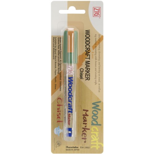 Zig Woodcraft Chisel Tip Marker (Packaged)-Forest Green