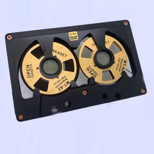 Cassette audio bobine à bobine en métal double face : l'excellence artisanale rétro