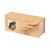 Nid douillet : votre animal de compagnie a besoin du lieu de repos parfait pendant la journée, et cette décoration les aide à se sentir en sécurité et à l'aise. La grotte séparée favorise l'intimité, et il y a même une chambre pour hamster désignée