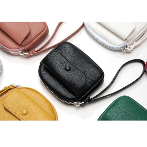 Small Coin Leather Cute Zipper Credit Card Purse for Girls Bag Mini Wristlet Wallet for Women2