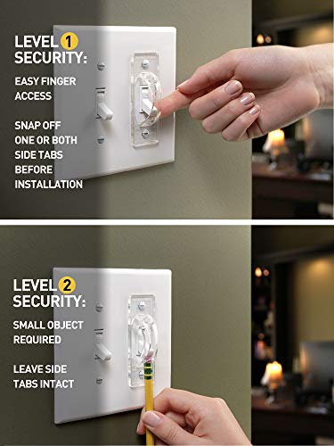 Clear Light Switch Guards, 3 - Pack | Toggle Style | Child Safety Cover | Light Switch Protection | Two Levels Of Security | Home And Office #TOP1
