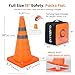 4 Pack 18 inch Collapsible Traffic Cones, Safety Cones with Reflective Collars, Multi Purpose Pop Up Extendable Road Safety Cone by GUARDLEAD