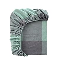 100% gewassen katoenen geruite laken Twin/Single Full Queen 100% gewassen katoenen geruite laken Twin/Single Full Queen