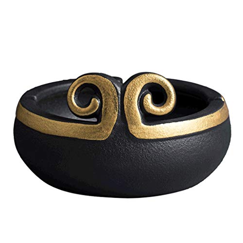 Accueil Cendriers Porte-cendres en cendrier en forme de cendrier en forme d'or pour cigarettes fumeurs de cigares de cigarettes de cigarette magnifique décoration cendrier cigarettes -s / l Pour l'int Cover