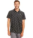 Picture of Tipsy Elves Men's Performance Golf Shirt - 4-Way Stretch, Quick Dry, Athletic Cut - Black Rubber Ducky Golf Polo - Large
