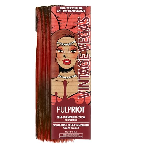 Pulp Riot Vintage Vegas Semi Permanent Hair Color – Rusted Red, 4 oz