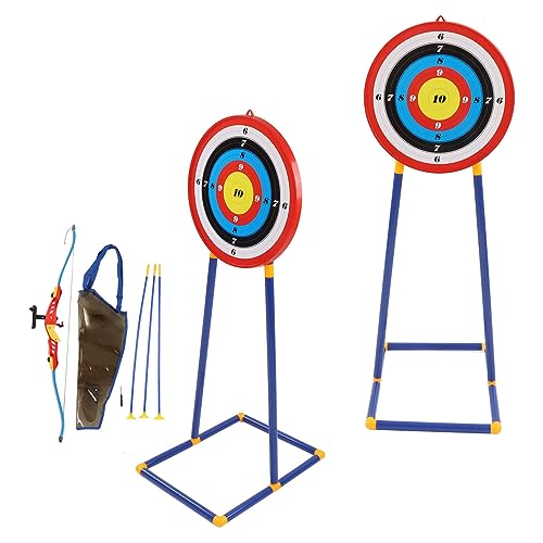Koieam Kids Bow Arrow Set Simulation Suction Arrowheads Children Archery Training Toy with Detachable Standing Target - Image 4