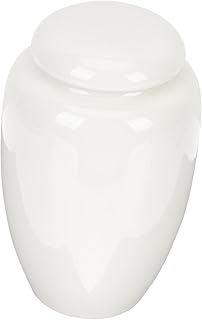 WOFASHPURET Ceramic Urn Keepsake Urns for Human Ashes Dog Cinerary Casket Mini Pet Urns Pottery Pet Urn Cat Urn Miniature Animals Bone Ash Container Ceramics Travel White Tea Canister Delicate