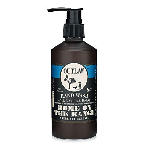 Outlaw Home On The Range Natural Fresh-Scented Summer-Inspired Hand Wash - The Smell of Peace - Ripe Blackberries, Fresh Laundry, Just-Cut Grass - Men's And Women's Hand Wash - 8 fl. oz.