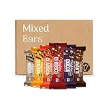 Veloforte Mixed Energy Bars For Running, Cycling, Triathlon | Optimally balanced carbs and protein for sports. Gut-friendly, high-fibre, vegan and gluten-free | Variety | 7-pack