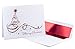Christmas Cards - Merry Christmas Tree - 20 Pack of Red Embossed Foil Premium Cards and Red Foil Lined Envelopes