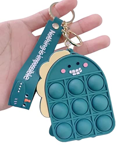 Image of AUGEN Cute Pop It Coin Purse Pouch Keychain For Gifting With Key Ring Anti-Rust (Pack Of 1)