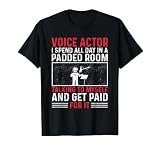 Funny Voice-Over Design Voice Actor T-Shirt, Men, Black, 3X-Large