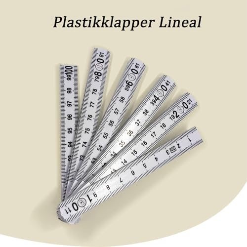 anneratteryer 5 Stück Meterstab Zollstock Zollstöcke Gliedermaßstab Maßstab Folding ruler Weiß 1 Meter Zollstock Aus Kunststoff Gliedermaßstab Für Plastik Alle Heimwerker Haus Hobby & Werkstatt