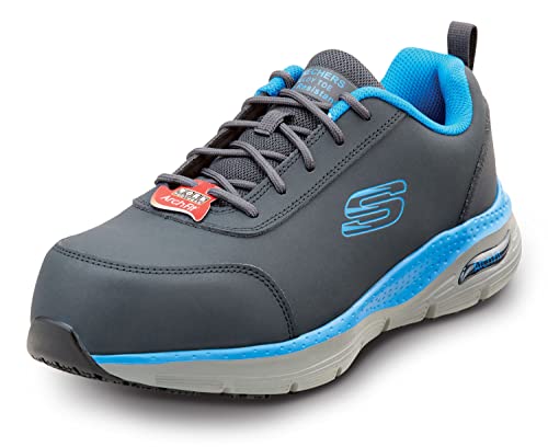 Skechers Work Arch Fit Beau, Men's, Athletic Style, Alloy Toe, EH, MaxTrax Slip Resistant, Work Shoe