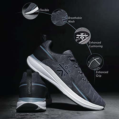 Image of CULT Men's Windblazer Running Shoes, Engineered Upper Mesh, Breathable, German Technology Insole for Cushioning, Compressed EVA Midsole for Higher Rebound, Reinforced Heel