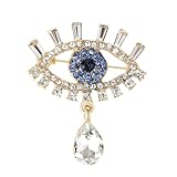 Evil Eye Brooch Pins for Women, Evil Eye Teardrop Brooch Pin, Cute Blue Eye Brooch Lapel Pin, Bohemian Evil Eye Brooches Pins for Women Hat Bag Suit Dress Accessories Jewelry