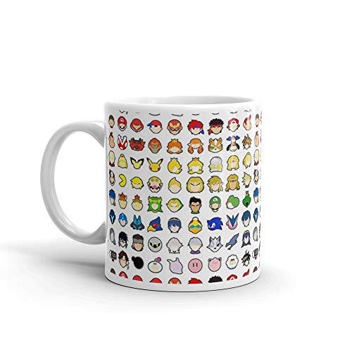 GYCCCL Super Smash Bros Ultimate Character Stock Icons - Rainbow! (Arrangement 4 of 4) 11 Oz White...