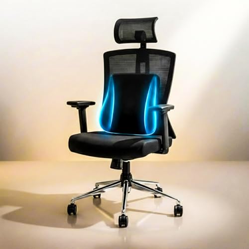 Image of ValorX USA Summit 2026 Ergonomic High Back Office Chair | Orthopedic Memory Foam Back Cushion | Smart Tilt-Lock Mechanism | Breathable Italian Mesh | 3D Armrest | 3 Year Warranty | Black