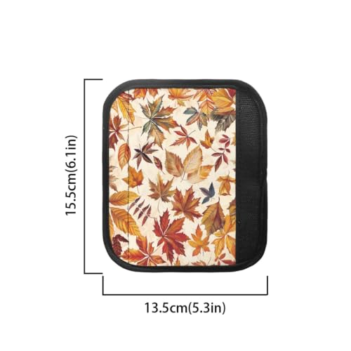 Image of Dreaweet Maple Leaf Fridge Handle Covers Set of 4, Fall Kitchen Decor