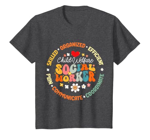 Child Welfare Social Worker Appreciation Week Back School T-Shirt, Youth, Dark Heather Grey, 2T