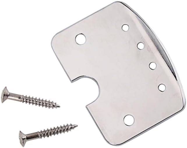 Abaodam 2sets Guitar Tailpiece Mounting Kit Box Guitar Hardware Metal Tailpiece Screws Fast Install Sound Enhancement 4string*2