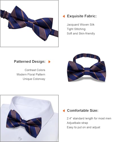 Image of YourTies Bow Ties for Men Pretied Bowties Solid Color Satin Bow Tie Formal Business Tuxedo Wedding Party Prom