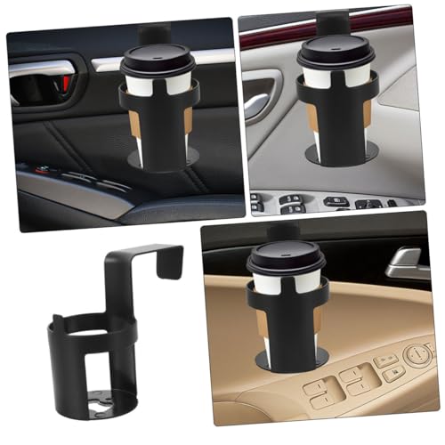 Portavasos portátil negro para puerta de carro 2 pcs miniatura 2