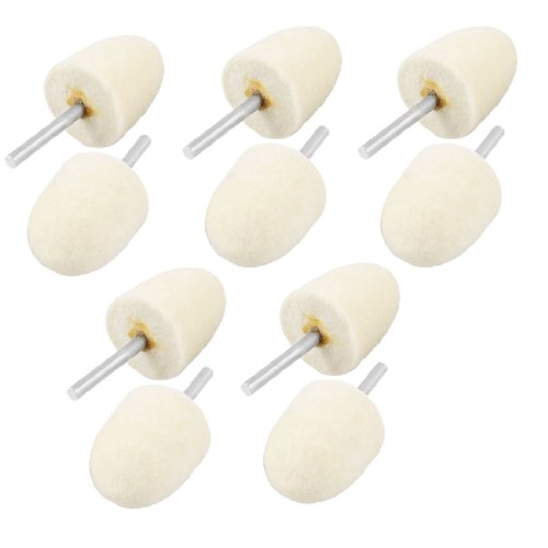 Aexit 3mm drill hole Abrasives 20mm Pointed Polishing Buffing Conical Mounted Felt bo-bs 10pcs Model:36as145qo353