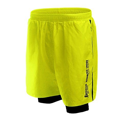 BOXEUR DES RUES - Doppio Pantaloncino Giallo Fluo