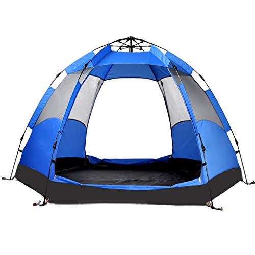 Tente de camping 3-4 personnes automatique hexagonale double couche