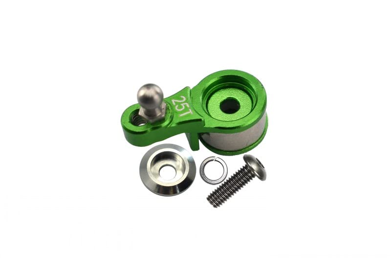 GPM Aluminum Servo Horn With Spring For Traxxas TRX-4/TRX-6 - Green (Locking Diff Part) - View #3
