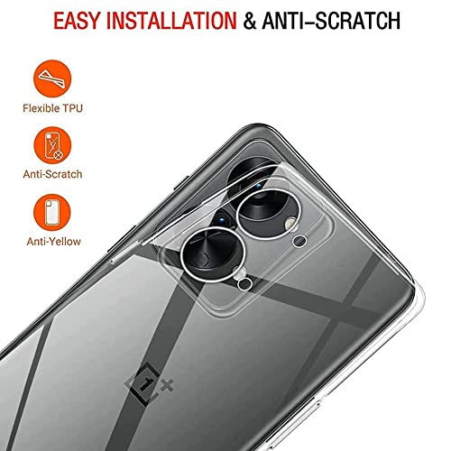 Image of Dashmesh Shopping Back Cover for 1+ OnePlus Nord 2T 5G Ultra Hybrid Crystal Clear Shockproof TPU Silicone Back Cover Case � Transparent