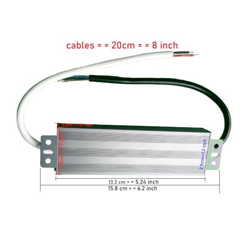 Image of IP67 Waterproof Power Supply 12V 5A 60W LED Driver Transformer Adapter 100V-265V AC to 12V 5Amp Output Without Plug for LED Light, Camera, Computer Project, Outdoor Light