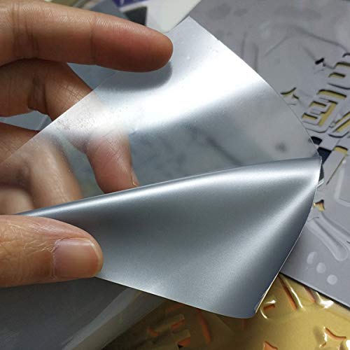 Image of Guangyintong Silver Heat Transfer Vinyl HTV Rolls, 12 inch x 8ft Iron on Vinyl for T-Shirts, Glossy Surface, Easy to Cut & Weed for Heat Vinyl Design