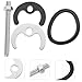WHAMVOX 2 Sets Hot and Cold Faucet Accessories Sink Faucet Tap Fixing Tool Tap Faucet Fixing Fitting Kit Sink Tap Washers Faucet Fixing Fittings Kitchen Tap Washers Silver Stainless Steel