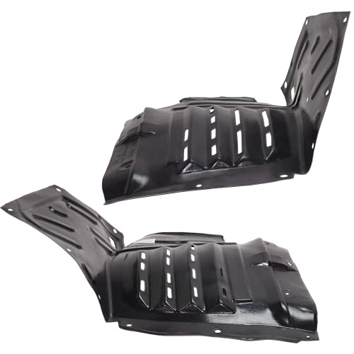 Evan Fischer Fender Liner Front, Driver and Passenger Side, Front Section Compatible with 2004-2008 Mazda RX-8 Plastic Material, Set of 2, (2) Fender Liners - MA1249127, MA1248127