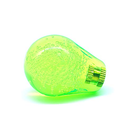 Arcity 2 Pieces Arcade Joystick Bat Top Big Head Oval Handle Knob American Type Green and Yellow Transparent for Zippy SANWA SEIMITSU Arcade1up Machine Console Cabinet New