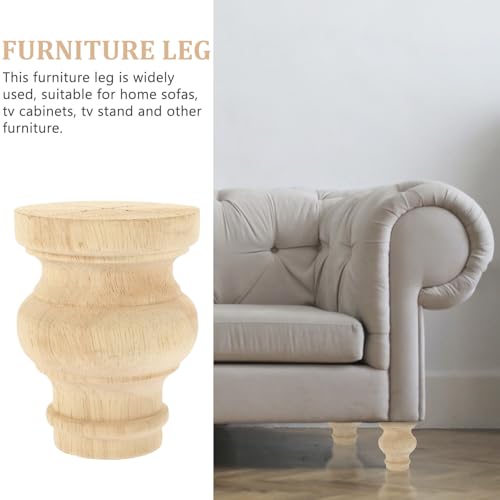 Patas de madera para sofá y muebles de TV estables marca CANIGHT 4