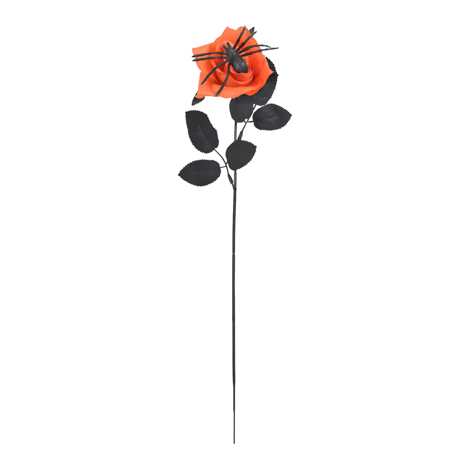 Tsophreniq A Spiders Rtificial Rose With Bendable Stems Silk Halloween Centerpiece For Themed Party Indoor Outdoor Use Rtificial Spiders Rose For Halloween